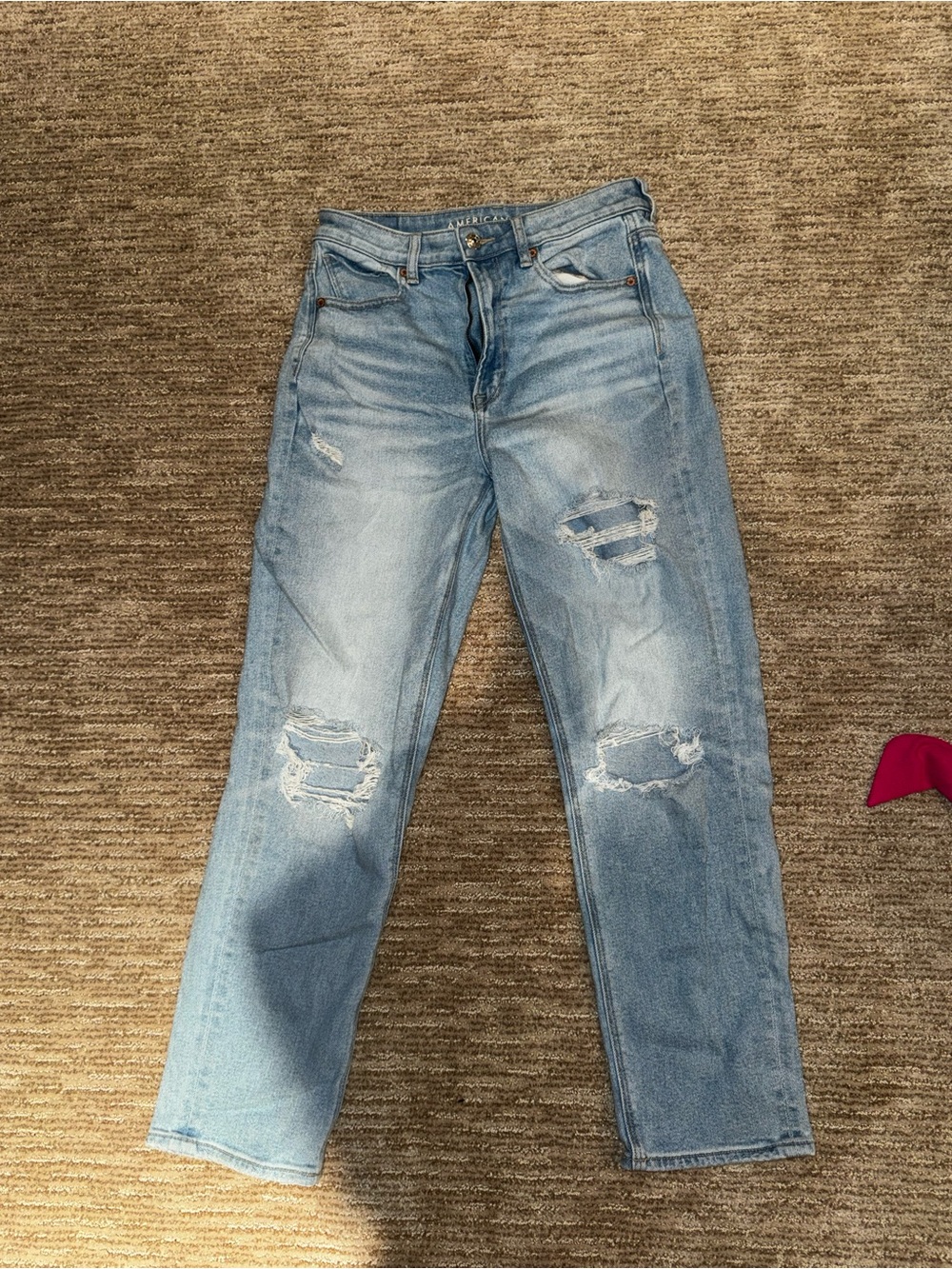 American Eagle Light Wash Distressed Jeans
